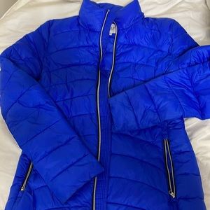 gap tall royal blue light puffer